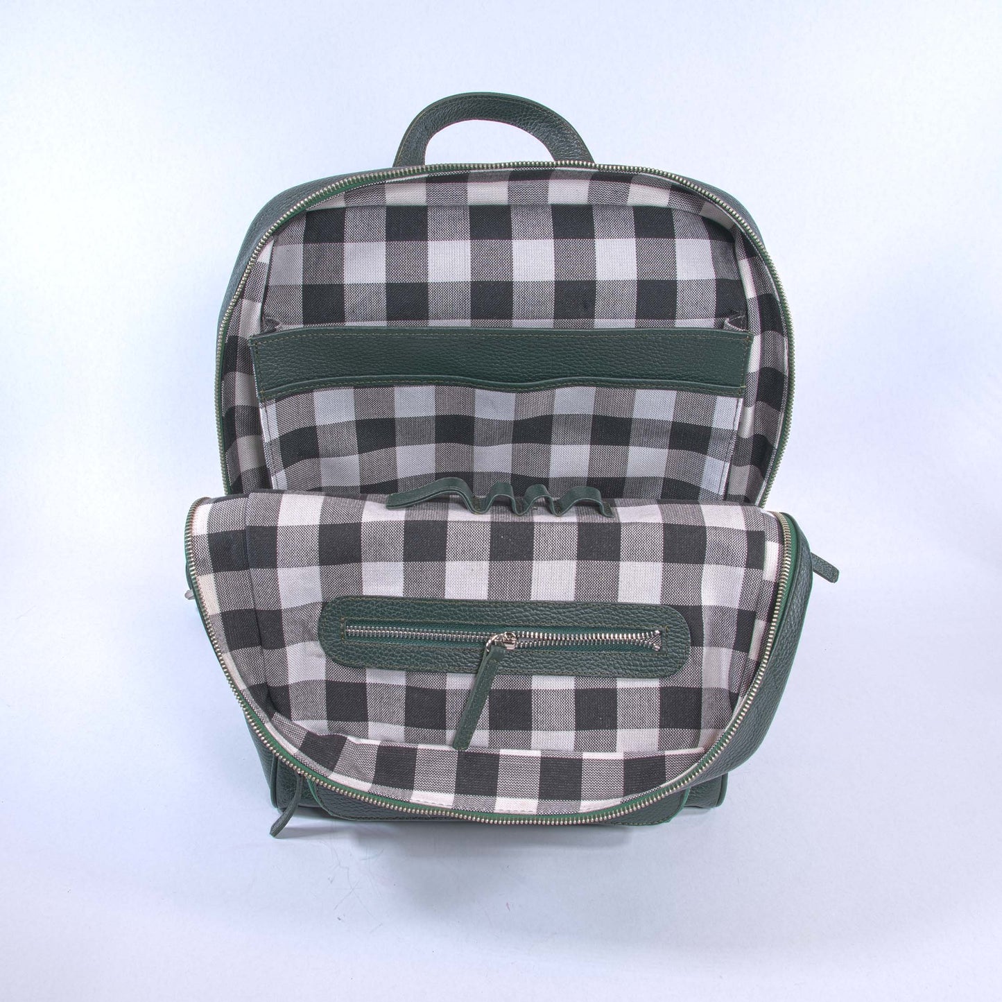 Green Full Leather Backpack