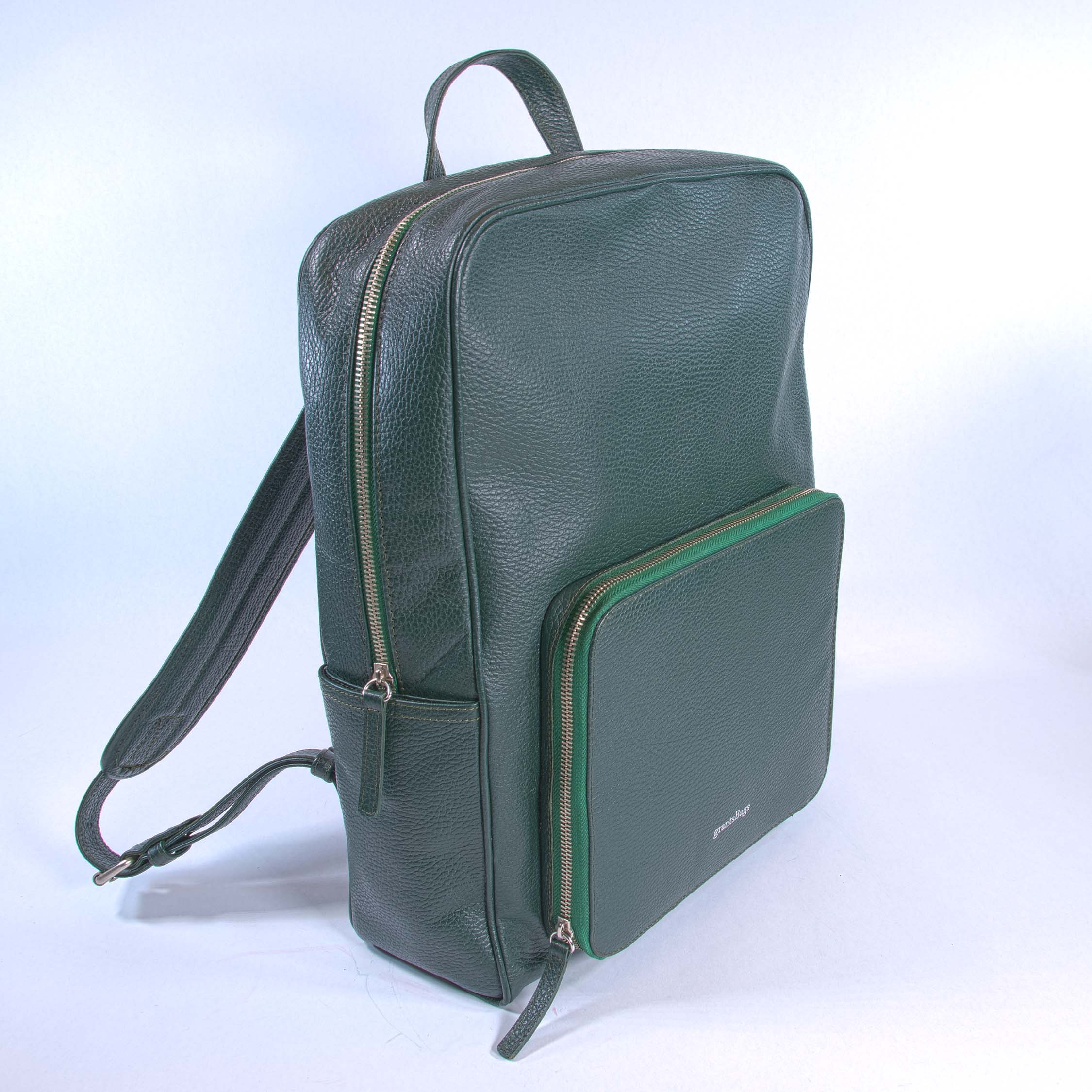 dark green backpack leather Green Full Leather Backpack