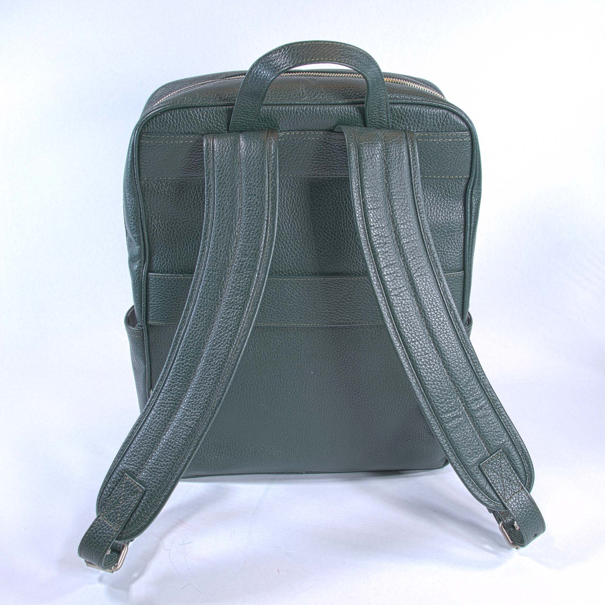 Green Full Leather Backpack